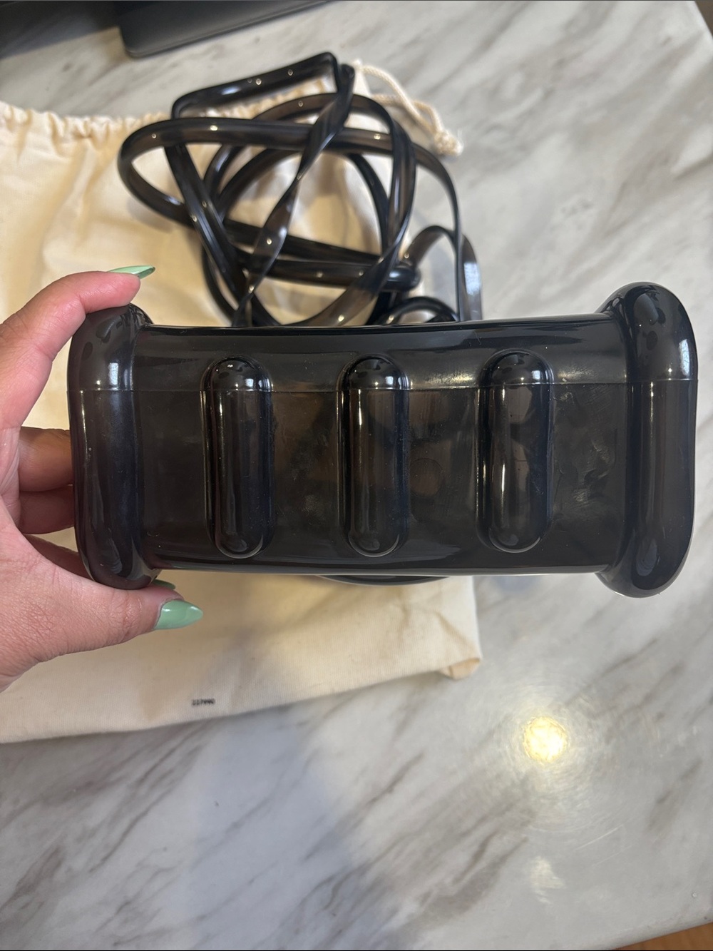 Telfar x Melissa Black jelly Mini Crossbody - Picture 3 of 3
